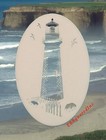 Lighthouse Etched Window Decal 10x16 Static Cling Tropical Glass Door Decor
