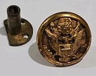 Ww1 Ww2 U s  Army Great Seal Screw Back Uniform Button Brass  made In  5 8  