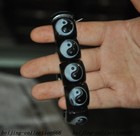 0 8  Old Tibetan Temple Agate Dzi Sky Eye Prayer Beads Amulet Bracelet Bracelets