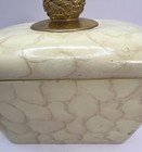 Ornate Resin Box With Gold Handle For Vanity Dresser Or Bathroom Use  Unique Bei