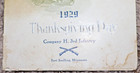 Original 1929 Thanksgiving Day Menu  Company H 3rd Infantry Fort Snelling Minn