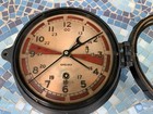 Wwii Chelsea Radio Room Clock 24-hour Dial Bakelite Case Maritime Naval
