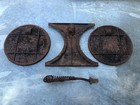 Antique Cast Iron Wood Burner Stove Burner Insert Plate 8 Inch And Plate Lifter