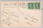 Vintage 1917 Christmas Pine Tree Postcard With Dual 1-cent Stamps
