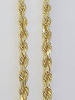 14k Yellow Gold 4mm Rope Chain 20 Inch Diamond Cut Necklace Real 14kt On Sale