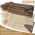 Us Thick Clip In Hair Extensions Highlight Remy Real Human Full Head Double Weft