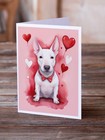 Caroline s Treasures English Bull Terrier My Valentine Greeting Cards Pack Of 8