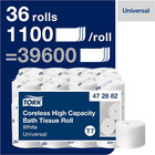 Coreless High-capacity Toilet Paper Roll White T7  Universal  2-ply  36 X 1100 S