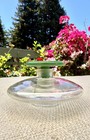 Rare Antique 1929 Raffy Voici Paris Perfume Bottle Green Floral Stopper France