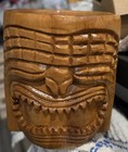 Tiki Mug Wood Vintage Hawaii Hand Carved Monkey Pod Mcm