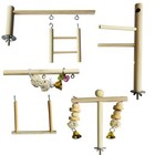 Small Bird Playground Natural Wood For Top Of Cage Bird Play Stand Bird Stand   