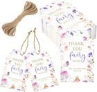 50pcs Thank You Tags With String  Fairy Thank You Gift Tags  3 3x2 1 Inch Paper 