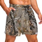 Men s Athletic Running Shorts With Large Camo Tree Brown Camouflage