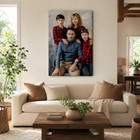 Custom Family Photo Canvas Print Personalized Christmas Gift Wall Art Home Decor