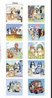 40 Pcs 1    Square Disney Bluey Stickers Bingo Bandit Chilli Muffin Socks Coco