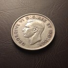 1943 Canada 50 Cents George Vi Silver Half Dollar Coin Fifty Cent