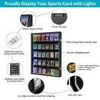 35 Graded Sports Baseball Card Display Case Led Lockable Wall Mount