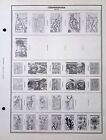 Used Czechoslovakia Postage Stamps Hinged On Harris Album 1963-1964
