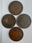 Lot Of 4 Bank Of Upper Canada Half 1 2 Penny Tokens 1852-1857 Circulated Damaged