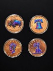 40 Pack - 1 Oz   999 Fine Copper Rounds- Uv Colorized - Spark Series