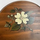 Handpainted Wood Wall Key Holder Floral Hanging Decor Farmhouse Vintage Folk Art