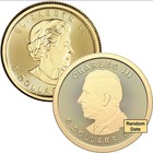 Canada Gold Maple Leaf - 1 10 Oz -  5 -  9999 Fine - Random Date
