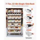 Uimoso 7-tier Rolling Storage Rack With 22 Removable Bins