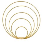 Craft County - Gold Metal Wire Hoop - Choose From 6 Diameters - 4 Pack Sizes