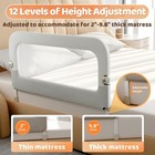 Toddler Bed Rail Guard - 32  Foldable Safety Side Bed Rail For Baby Fits