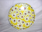 Vtg 60s 70s Flower Power Metal Serving Tray Mod Daisies 14  