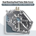 Dual Bearing Billet Side Cover For Predator 212cc Non-hemi Silver