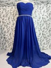 Bridesmaid Long Sequins Beaded Prom Party Gown Sz L 12 A-line Evening Dress  6