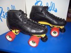Slightly Used Riedell 295 Size 7 Mens   Ladies 8 Mediums  On Sure Grip  yellow 