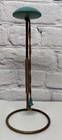 Vintage Metal Wood Hat Stand Rack Tassel Aqua Table Top Display Milernery
