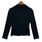 St  John Blazer Jacket Knit Wool Womens 2 Black Pocket Button Embellished U748