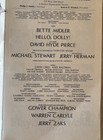 Belle Midler   Cast   Hello Dolly   Signed Autographed    Playbill   Broadway       