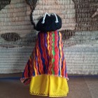 Native American Folk Art Artist Signed Navajo Mother With Five Babies  Hand Made