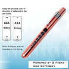 New Rose Gold Reusable Nurse Diagnostic Led Pocket Penlight W  Pupil Gauge