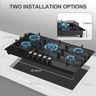 36  Gas Stove Built-in 5-burner Gas Cooktop Tempered Gas Hob Ng lpg Convertible