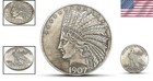 Antique Liberty Indian Head  10 Dollar Coin  Uncirculated Morgan Silver Dollar 