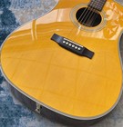 Gloss Yellow Jumbo D28 Model  Acoustic Guitar Solid Wood Spruce Top Us Warehouse