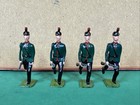 Lot Of 4 Britains Vintage Kings Royal Rifle Corps 54mm Toy Soldiers