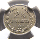 Dominican Republic Km7 4   2 1 2 Centavos 1888h H  Ngc Au 55