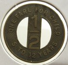 1950 Omaha  Ne   Council Bluffs St  Ry  Co  1 2 Transit Trolley Token - Nebraska