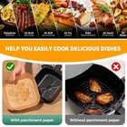 Yoisdjl 200pcs Air Fryer Liners  8 7  Square  Assorted Colors   Sizes 