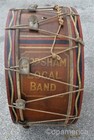 Antique Late 19th Century 29  Marching Band Bass Drum Topsham England Band