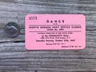 Usps Union Dance Ticket Post Office Clerks N  Bergen New Jersey 1959 Vintage