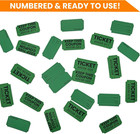 2000 Pcs Raffle Tickets Double Roll  50 50 Green Raffle Tickets For Events