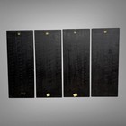 Vintage Set Of 4 Asian Geishas Mother Of Pearl Black Lacquer Panels 19 By 7 1 2 