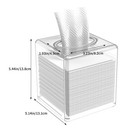 Clear Acrylic Square Facial Tissue Box Holder With Cover 5 1 5 1 5 4 Inch 1